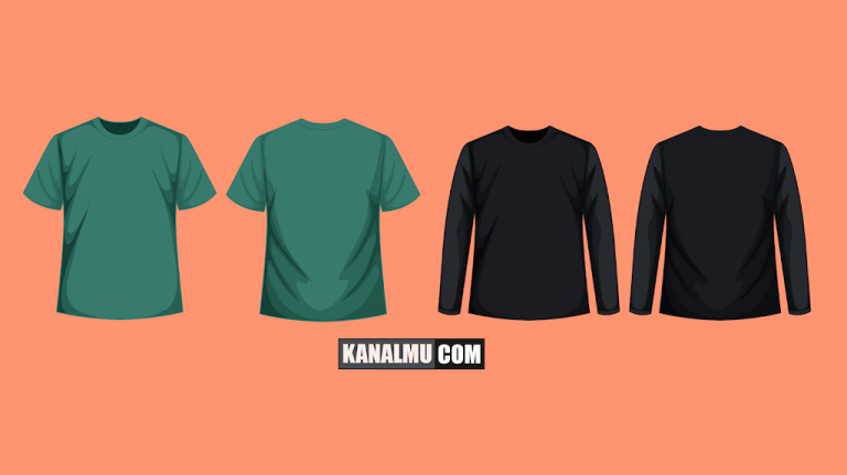 6 Contoh gambar kaos polos untuk editing format PNG dan EPS siap pakai