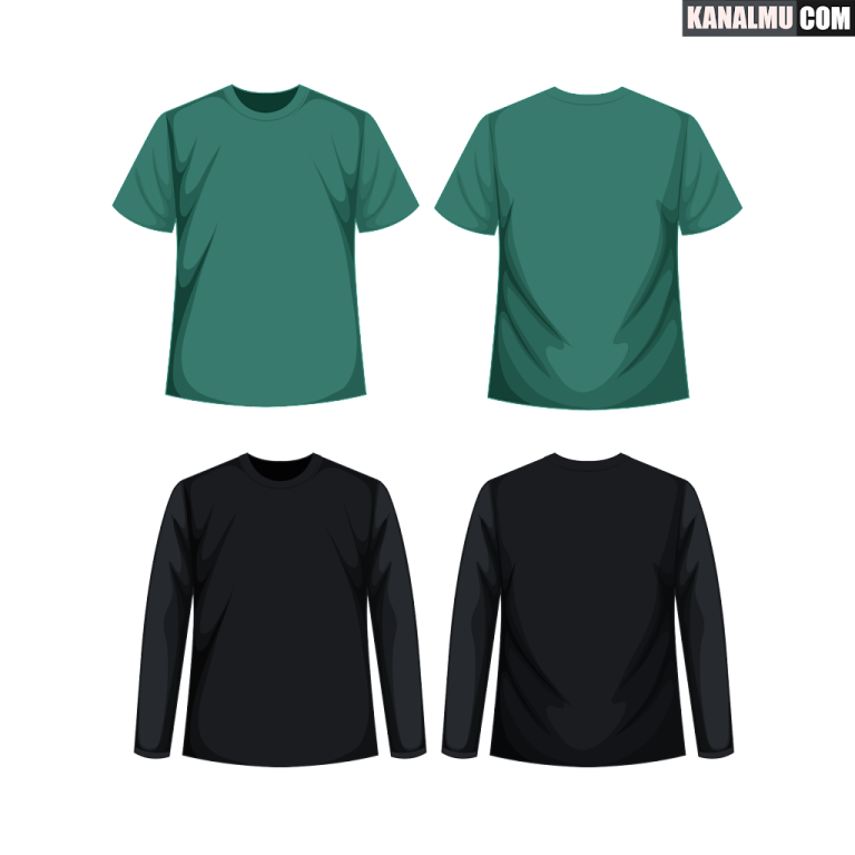 5 Contoh mockup kaos polos PNG mentahan siap editing ulang