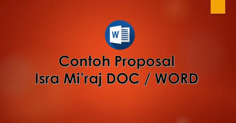 Contoh Proposal Isra Mi'raj doc untuk Masjid, Osis Sekolah ,Pesantren