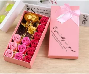kado valentine box set bunga kanalmu