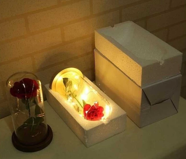 kado valentine lampu mawar merah led - kanalmu