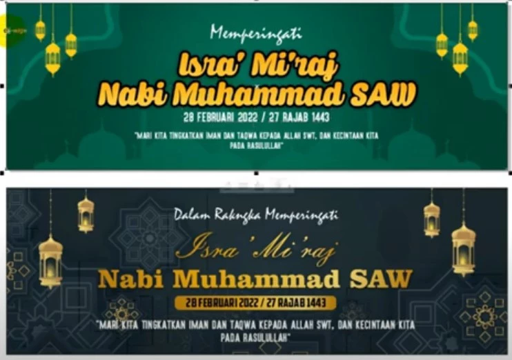 spanduk banner isra miraj 1443 h 2022  cdr - kanalmu