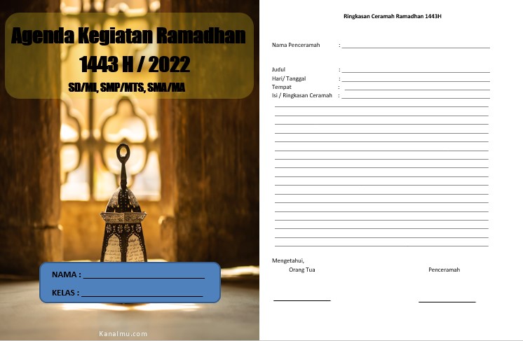 buku agenda kegiatan ramadhan doc - kanalmu