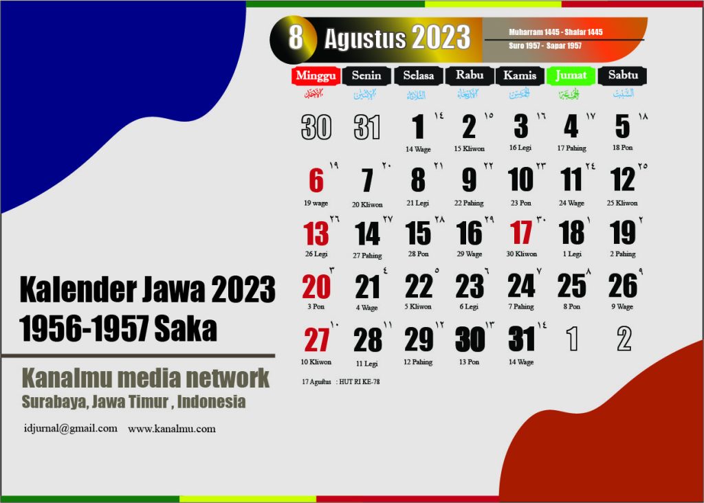 kalender jawa agustus 2023 - kanalmu