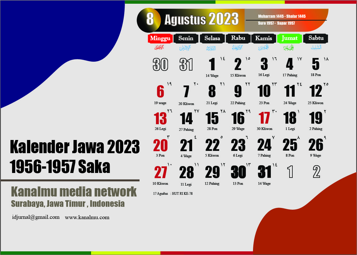 Hari Baik Agustus 2023 Di Kalender Jawa