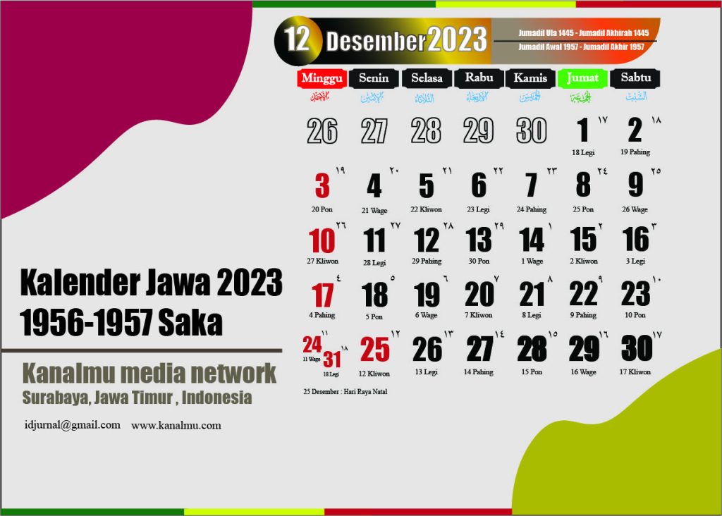 kalender jawa desember 2023 - kanalmu