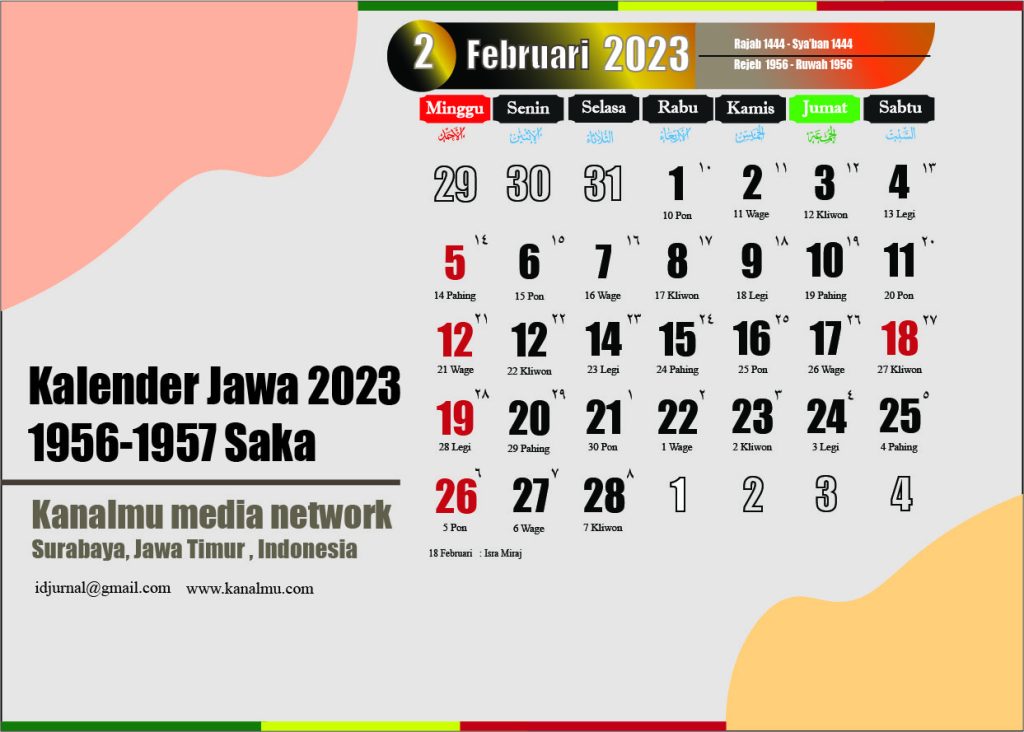 kalender jawa februari 2023 - kanalmu