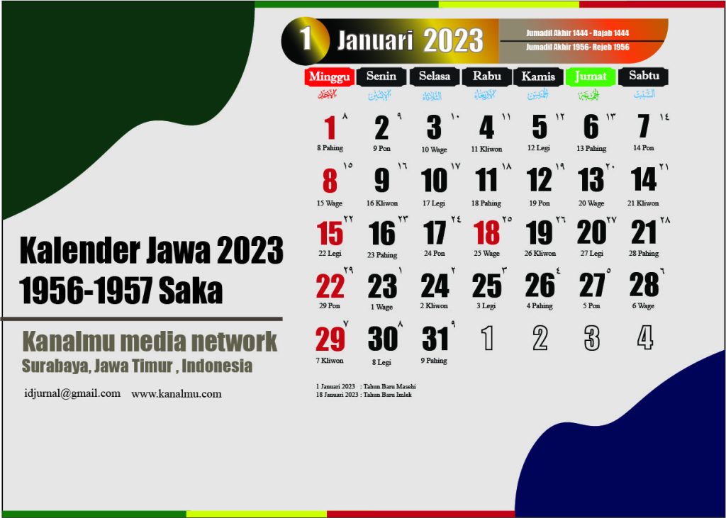 kalender jawa januari 2023 - kanalmu