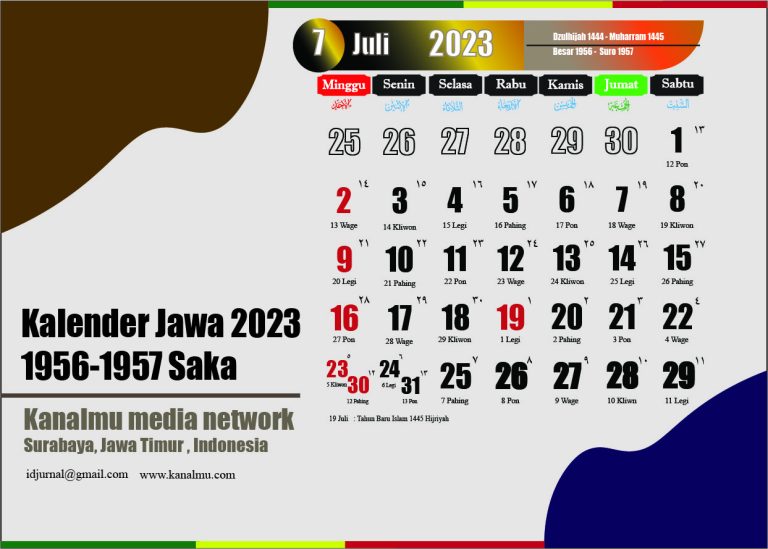Hari Baik Juli 2023 Di Kalender Jawa