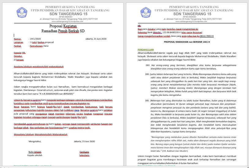 proposal kegiatan ramadhan sd doc - kanalmu