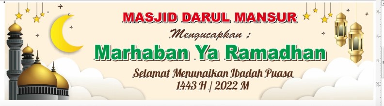 spanduk banner puasa ramadhan 1443 h 2022 cdr - kanalmu