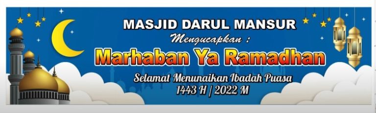Download 5 spanduk banner puasa ramadhan 2022 / 1443 h cdr