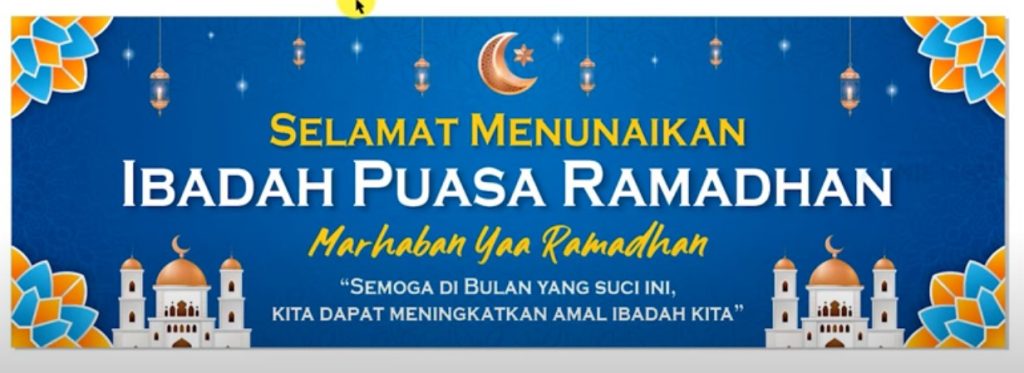 spanduk selamat menunaikan ibadah puasa ramadhan cdr