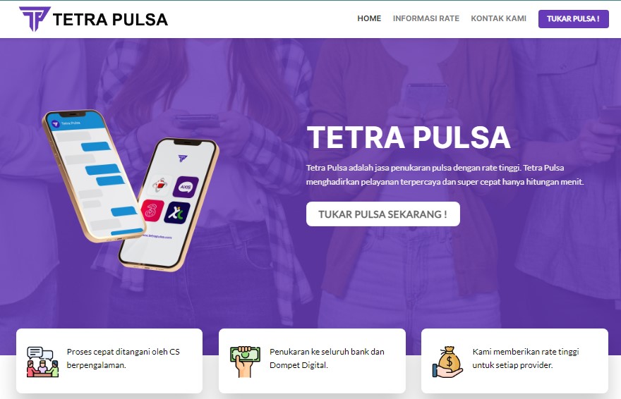 Tetra Pulsa aplikasi pulsa jadi uang