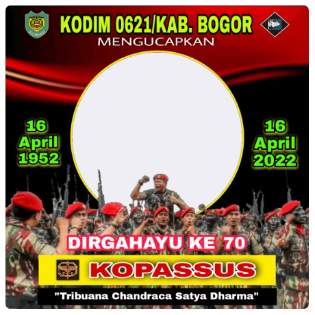 Twibbon selamat hari kopassus 2022 