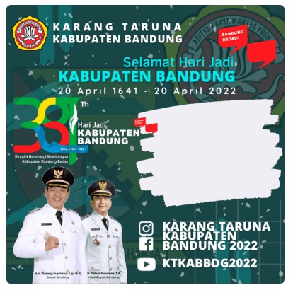 Twibbon selamat hari jadi kabupaten bandung ke - 381