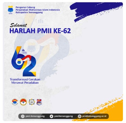 Twibbon selamat harlah PMII Ke-62 