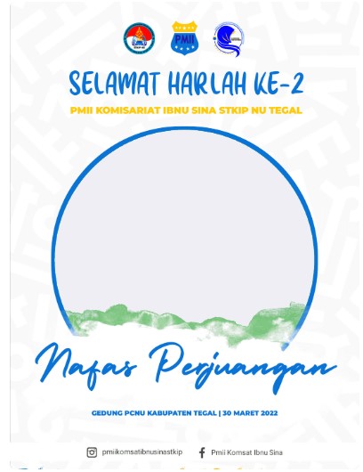 Twibbon selamat harlah PMII Ke-62 