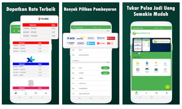 Zona Convert aplikasi pulsa jadi uang