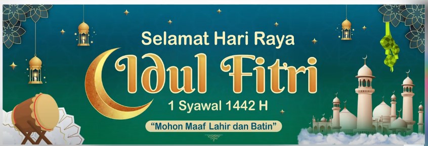 spanduk banner lebaran 1 syawal cdr