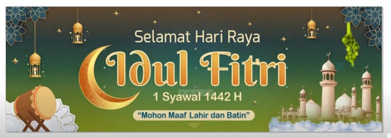 spanduk banner lebaran 1 syawal cdr