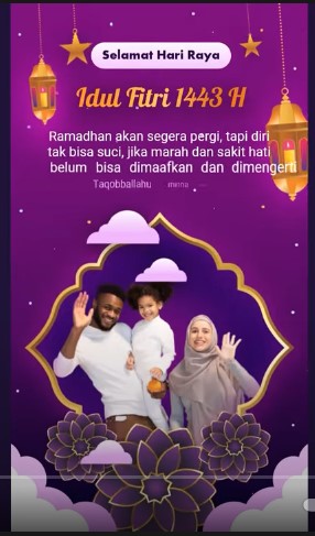 template video ucapan lebaran idul fitri ppt gratis - kanalmu