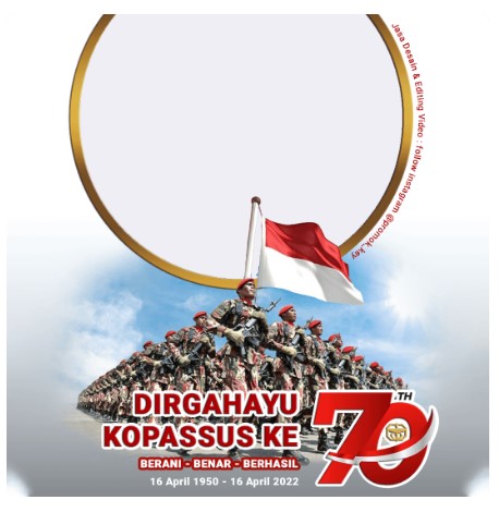 twibbon selamat hut kopassus ke 70 2022