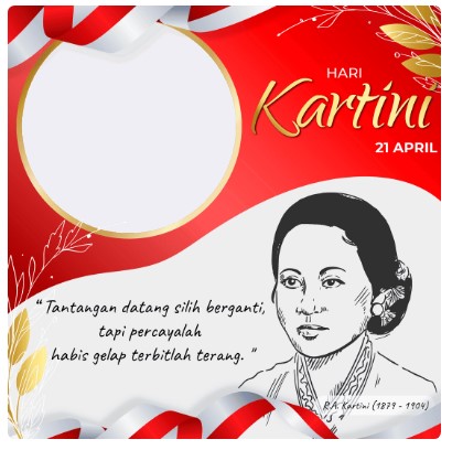 Bingkai twibbon hari kartini 2022