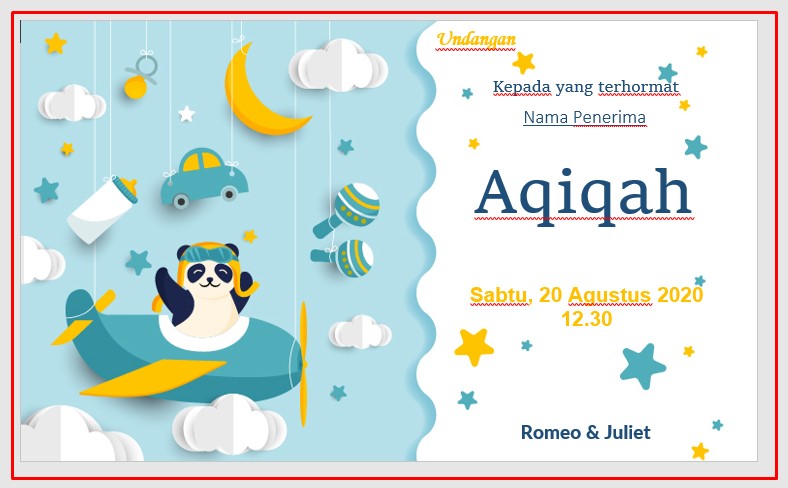 Undangan aqiqah doc keren kekinian - kanalmu