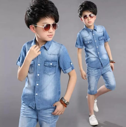 baju kemeja anak laki-laki jeans