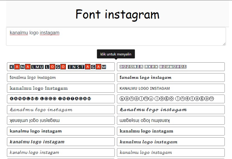 teks logo instagram font - kanalmu