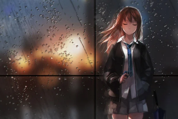 anime girl sad aesthetic 