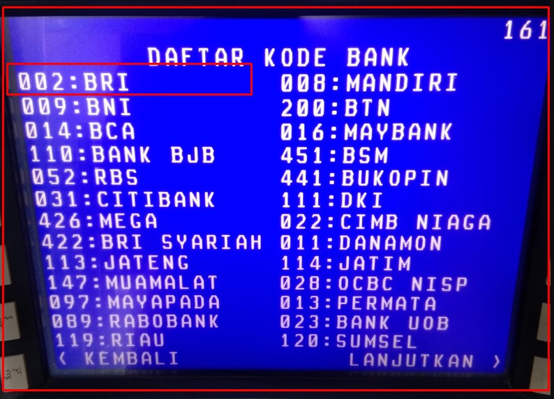 kode bank bri - kanalmu