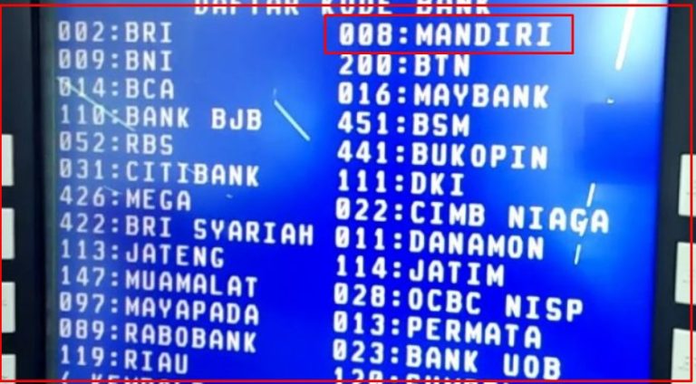 kode bank mandiri lengkap kode transfer bank - kanalmu