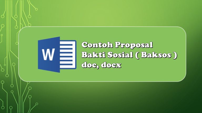 proposal kegitan bakti sosial baksos doc ms word - kanalmu