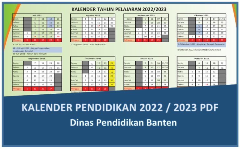 Download Kalender Pendidikan KALDIK Banten 2022+2023 pdf - kanalmu
