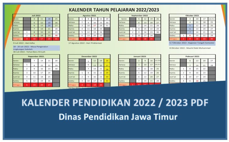 Download kalender pendidikan KALDIK 2022 - 2023 jawa timur pdf - kanalmu