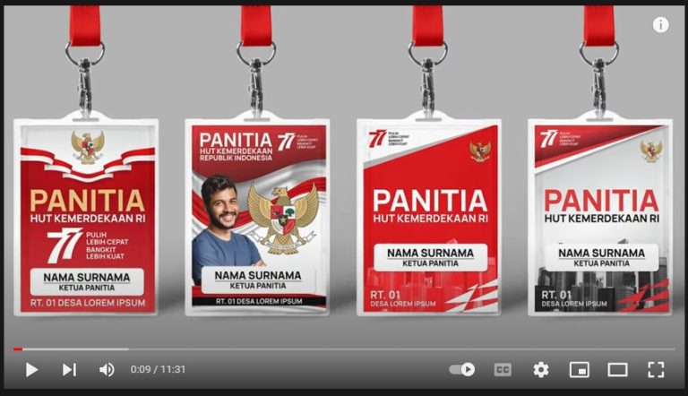 Kartu Panitia 17 Agustus HUT RI Ke-77 cdr - kanalmu