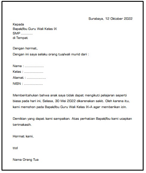 Cara buat surat sakit untuk sekolah - kanalmu