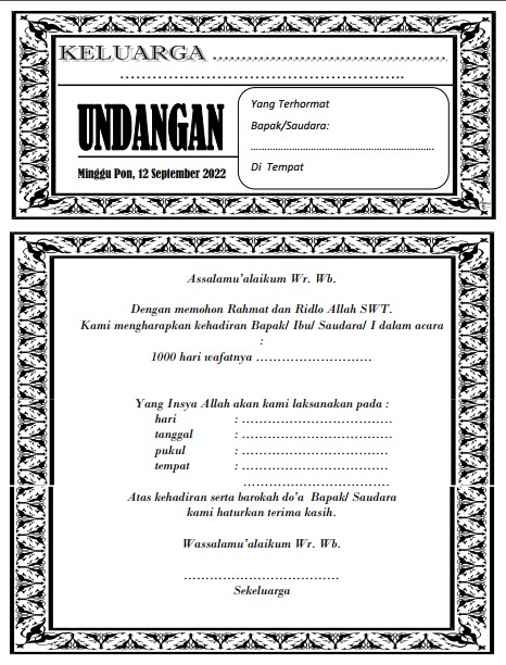 Download undangan tahlil siap edit a4 - kanalmu