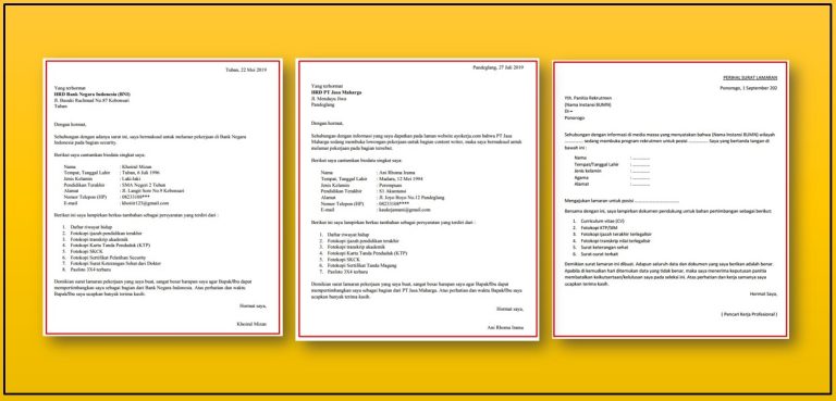 File Surat Lamaran Kerja Word - kanalmu