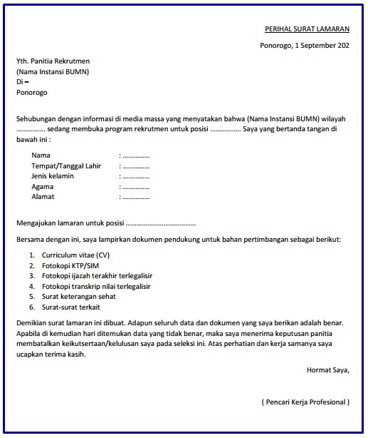 File surat lamaran kerja - kanalmu