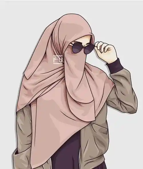 Gambar kartun muslimah sendiri