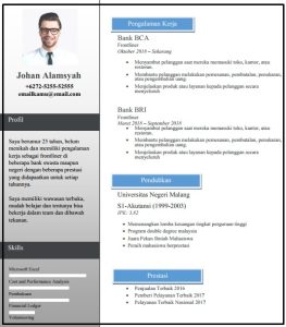 contoh daftar riwayat hidup cv word - kanalmu