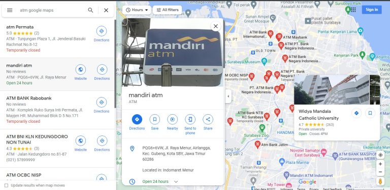 Cara Temukan ATM Terdekat Pakai Google Maps Lengkap - kanalmu