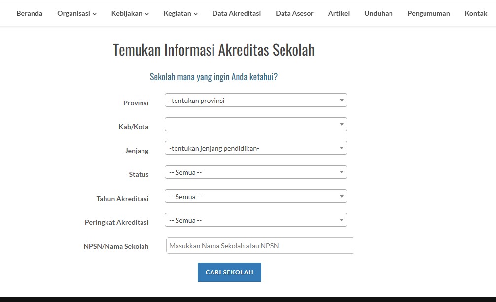 Cara cek akreditasi sekolah dan madrasah di bansm sispena 2.0 lengkap - kanalmu