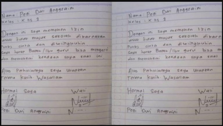 Contoh surat izin sakit sekolah smp - kanalmu