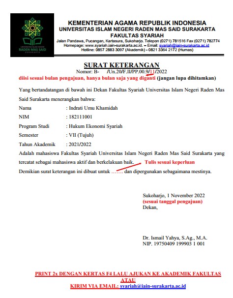 Surat keterangan aktif kuliah doc - kanalmu